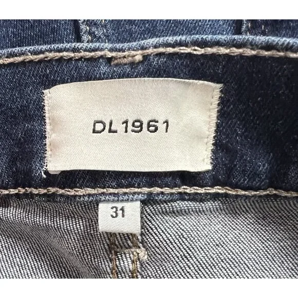 DL1961 Women Jeans Size 31 Blue HEPBURN WIDE LEG HEPBURN JAMBE High Rise Stretch - Picture 5 of 16